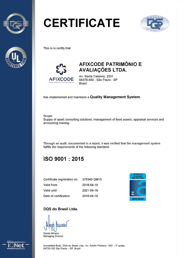 Certificado ISO9001