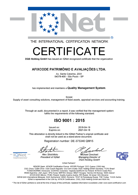 Certificado IQNet