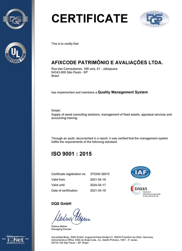 Certificado ISO9001